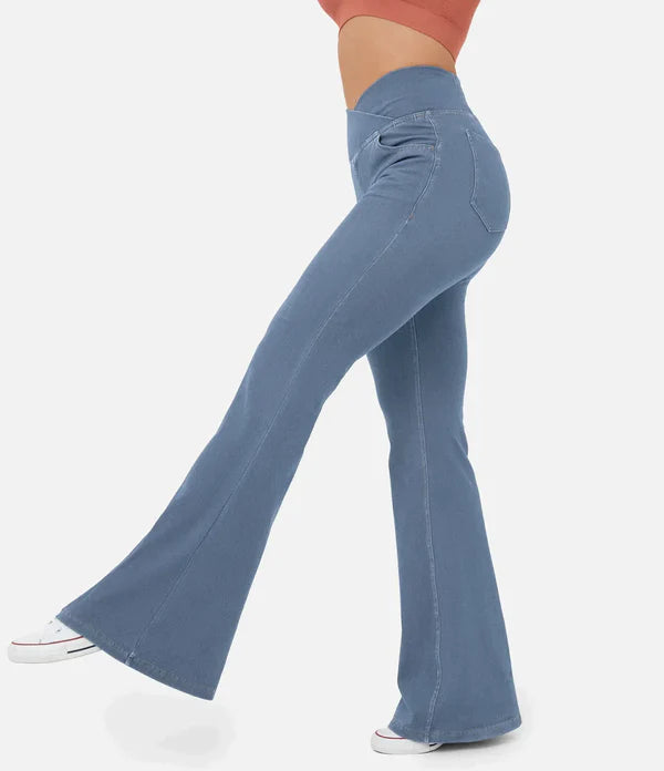 Calça LegJeans™ de Cintura Alta Cruzada