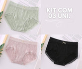 Calcinha Antibacteriana Ivy - Kit com 03 Unidades - Atique Store