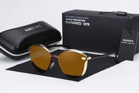 Óculos de Sol Feminino Lente Polarizada Banned™ (Anti-reflexo e Proteção UV) - Atique Store